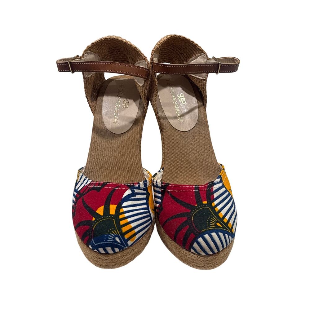 Seydoura Sangare African Print Espadrille Wedge Sandals